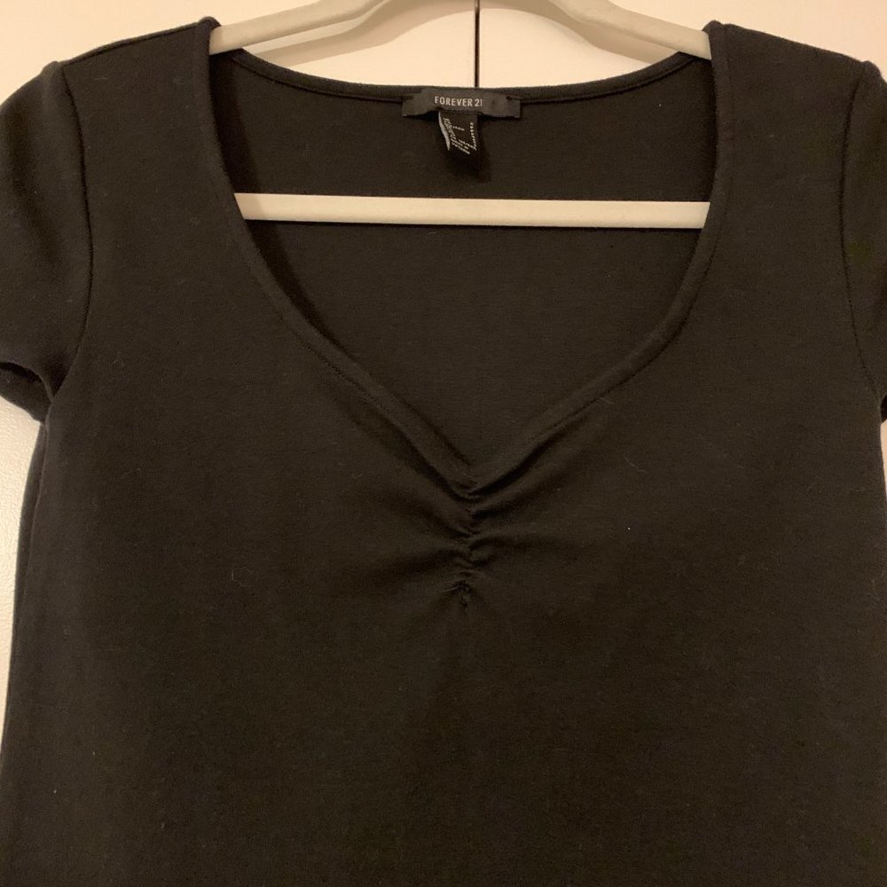 Forever21 Black Midi Bodycon Dress